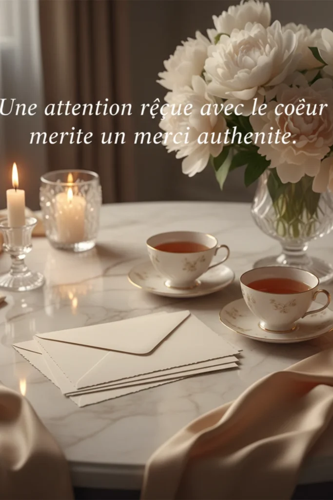 Une attention reçue avec le cœur mérite un merci authentique.