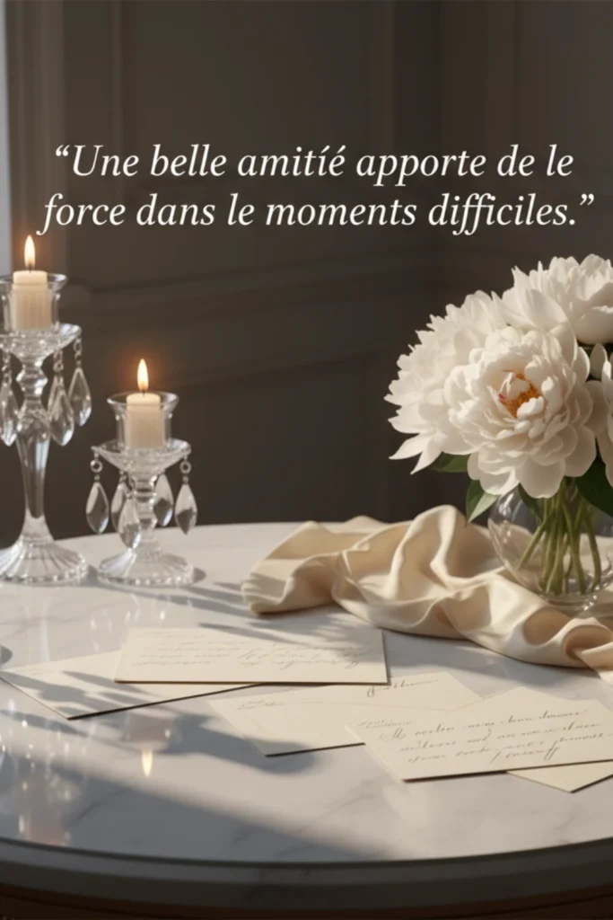 Une belle amitié apporte de la force dans les moments difficiles.