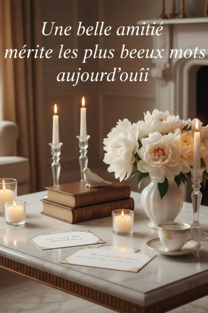 Une belle amitié mérite les plus beaux mots aujourd’hui.