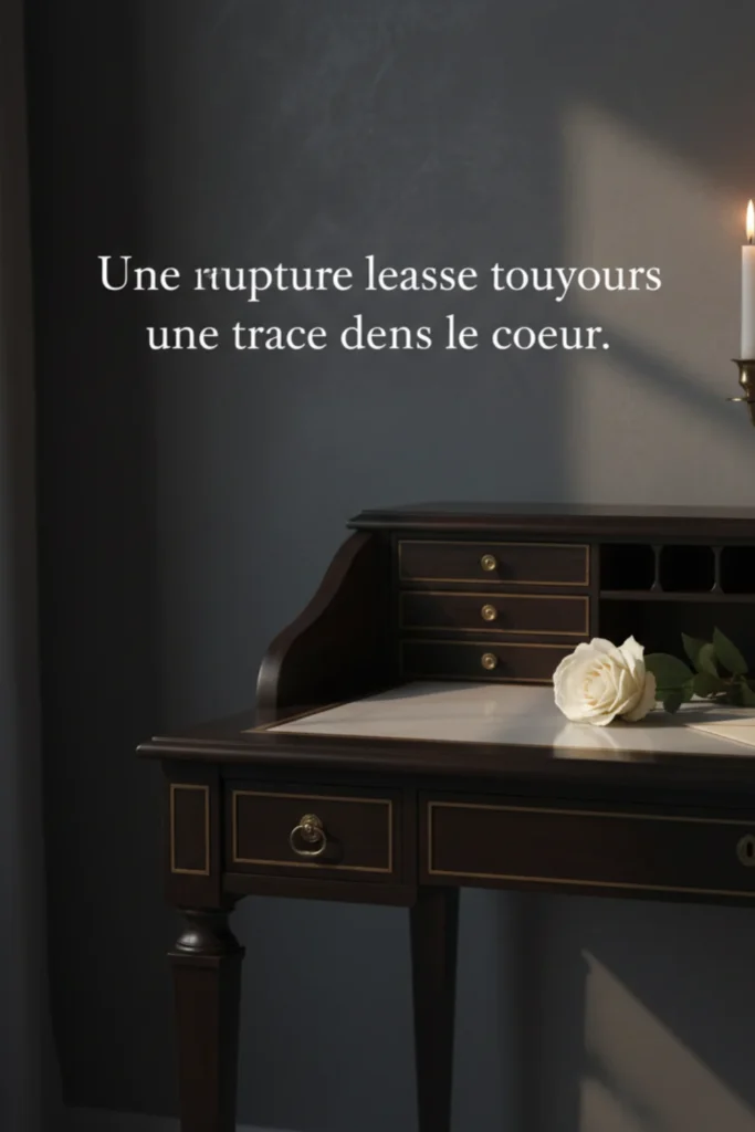 Une rupture laisse toujours une trace dans le cœur.
