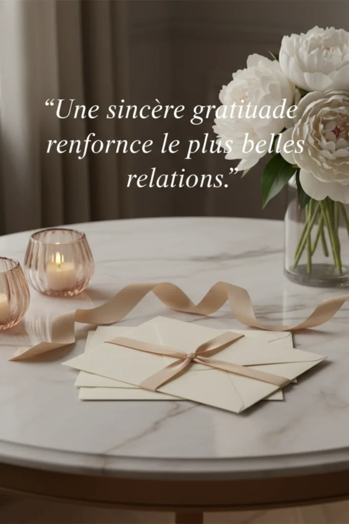 Une sincère gratitude renforce les plus belles relations.