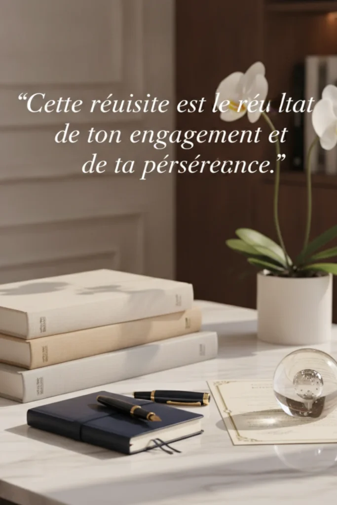 Cette réussite est le résultat de ton engagement et de ta persévérance