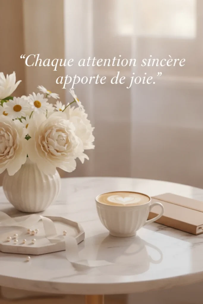 Chaque attention sincère apporte de la joie