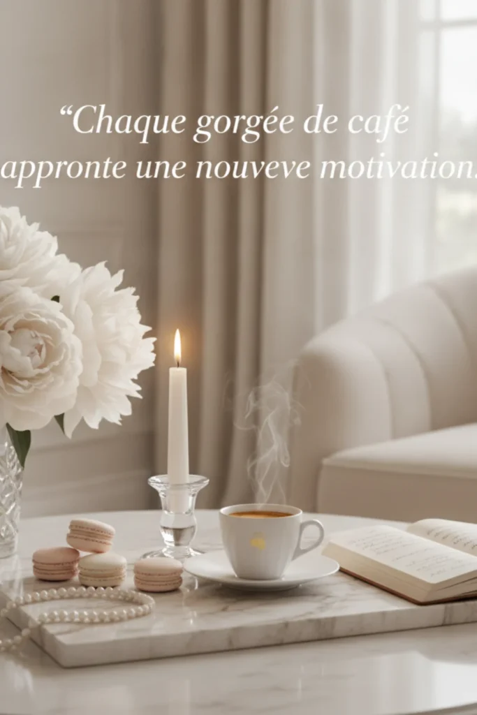 Chaque gorgée de café apporte une nouvelle motivation.
