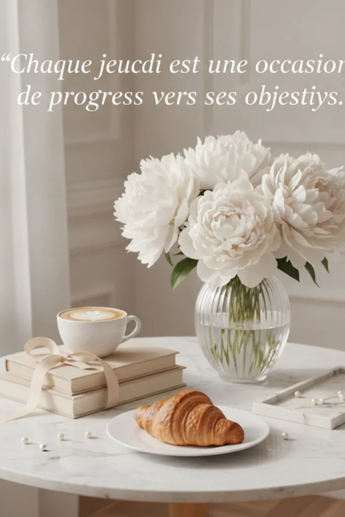Chaque jeudi est une occasion de progresser vers ses objectifs.