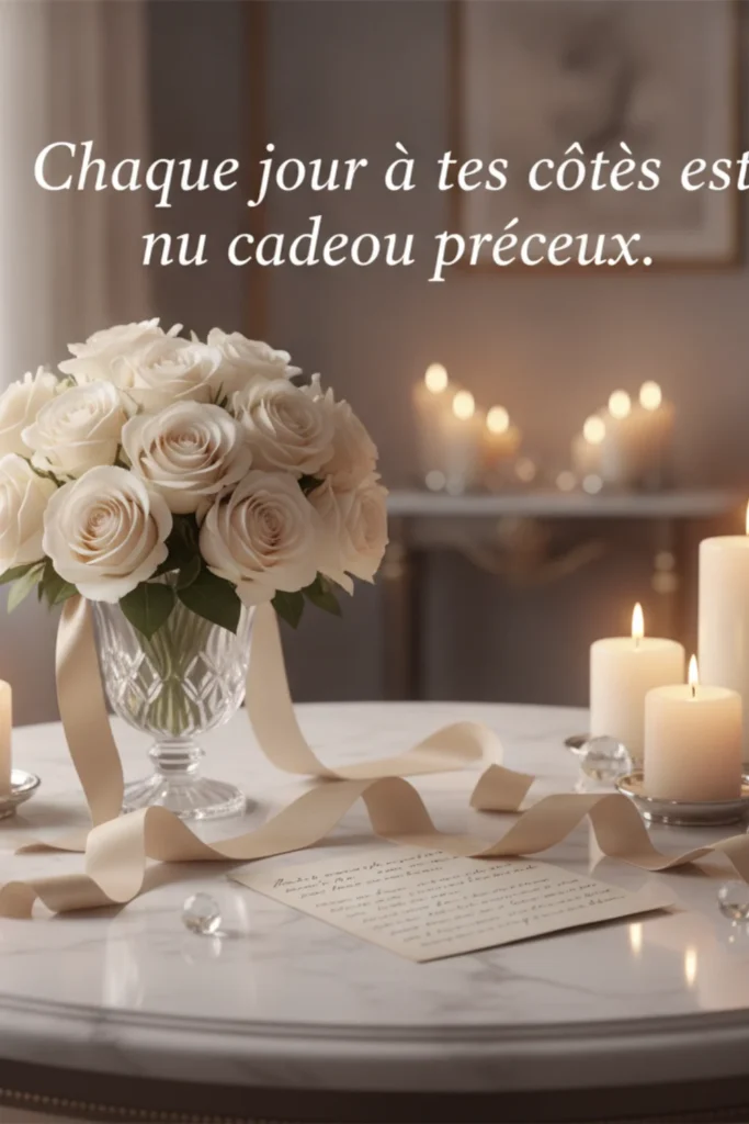 Chaque jour à tes côtés est un cadeau précieux.