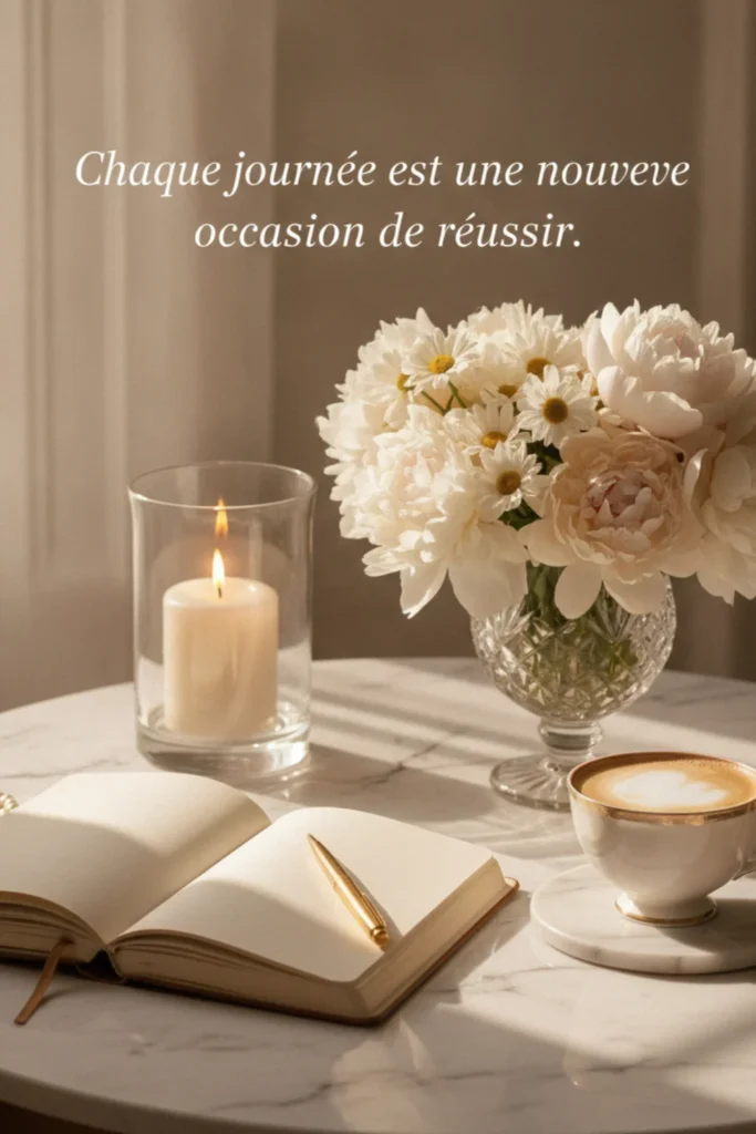 Chaque journée est une nouvelle occasion de réussir.