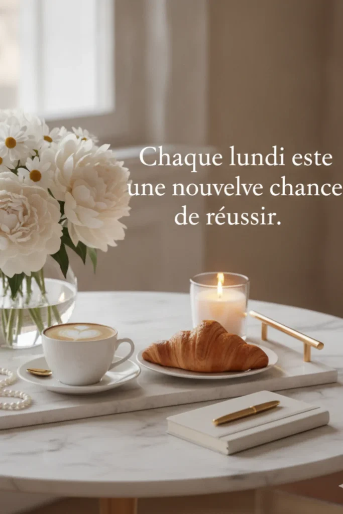 Chaque lundi est une nouvelle chance de réussir.