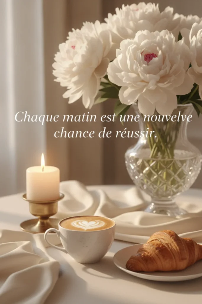 Chaque matin est une nouvelle chance de réussir.