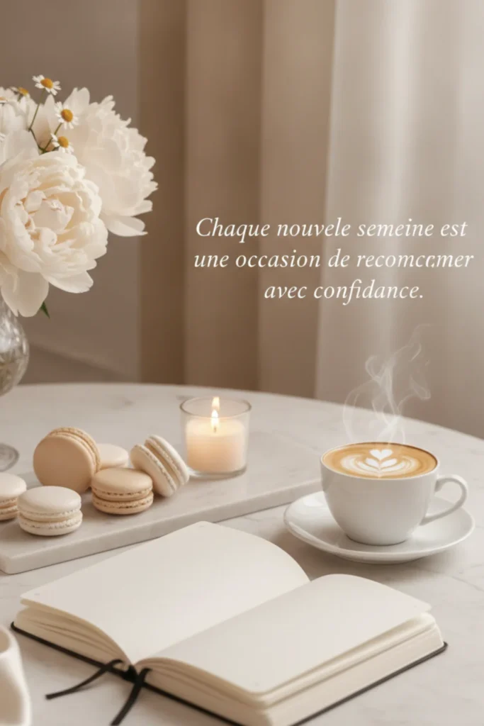 Chaque nouvelle semaine est une occasion de recommencer avec confiance.