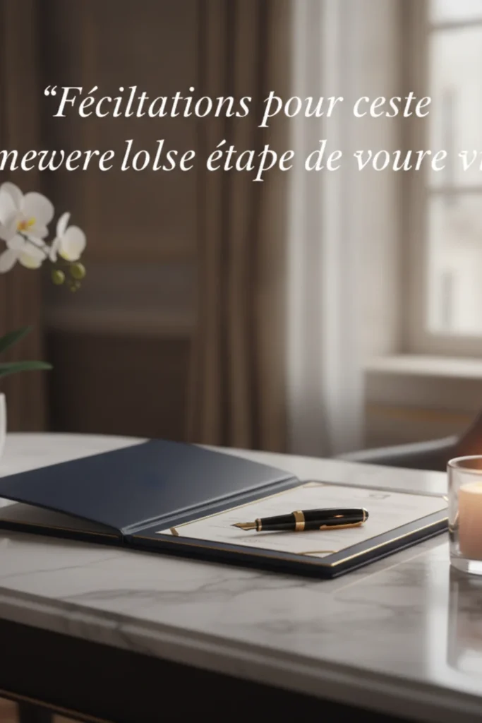 Félicitations pour cette merveilleuse étape de votre vie
