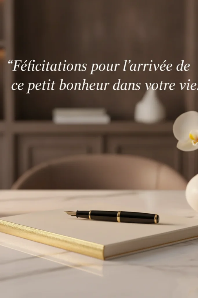 Félicitations pour l’arrivée de ce petit bonheur dans votre vie