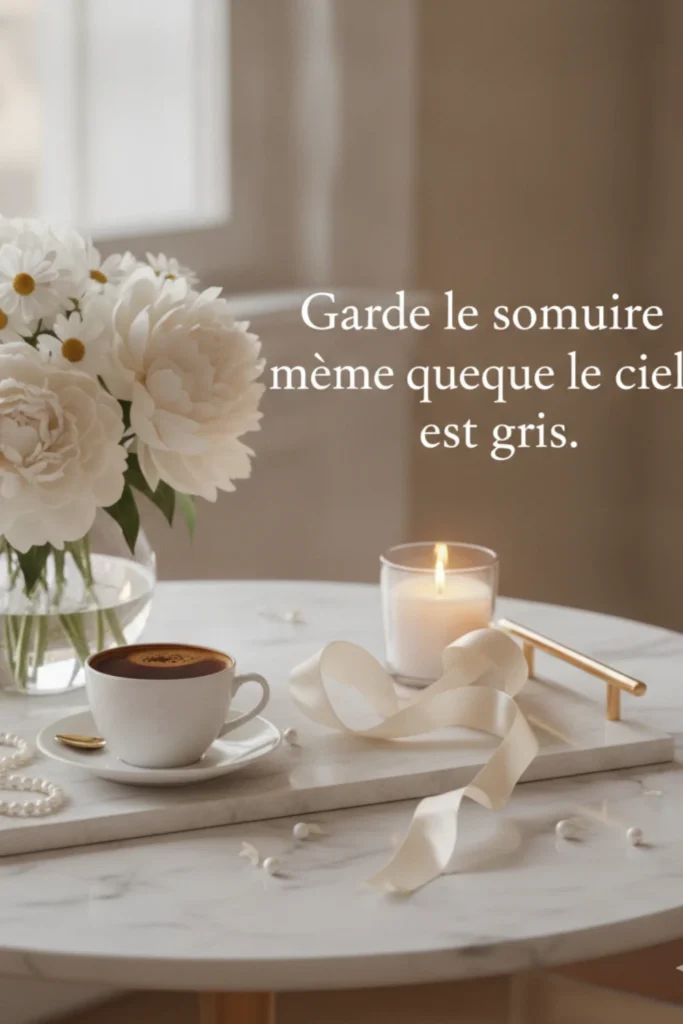 Garde le sourire même lorsque le ciel est gris.