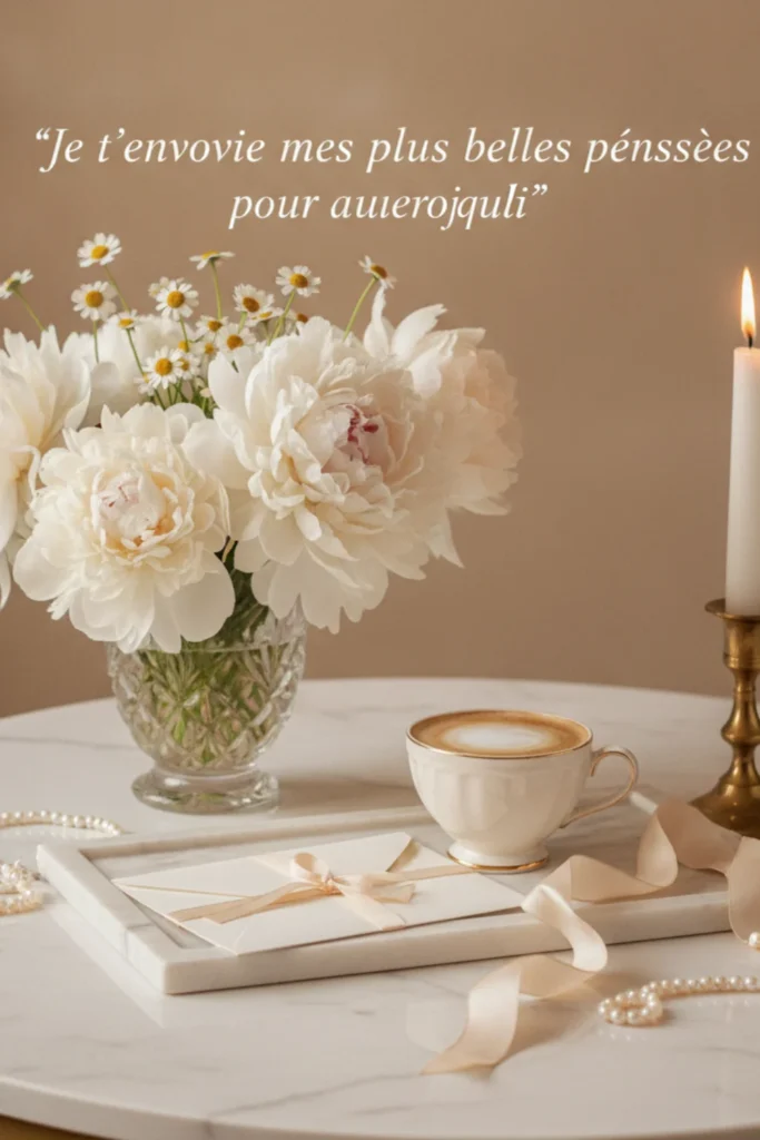 Je t’envoie mes plus belles pensées pour aujourd’hui.