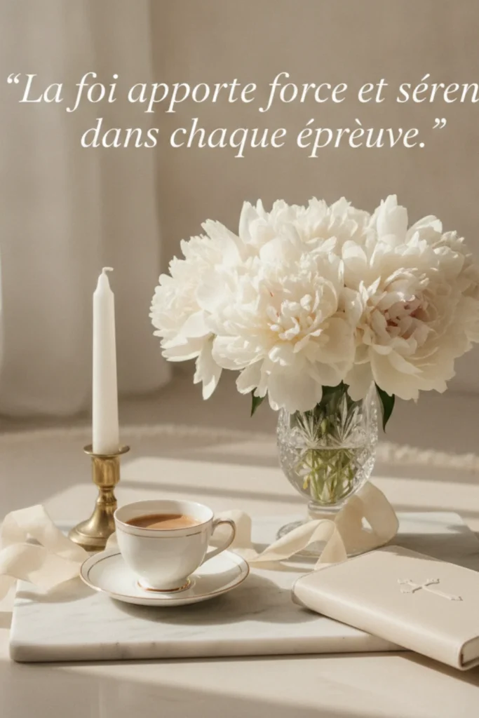 La foi apporte force et sérénité dans chaque épreuve.