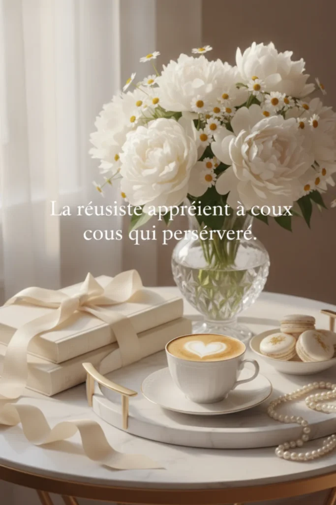 La réussite appartient à ceux qui persévèrent.