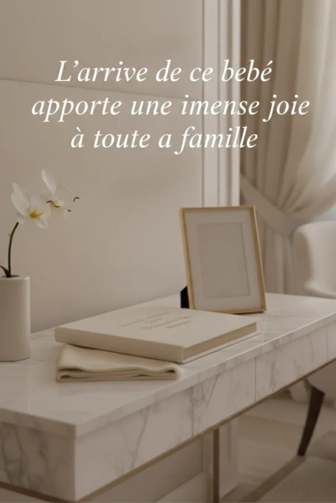 L’arrivée de ce bébé apporte une immense joie à toute la famille