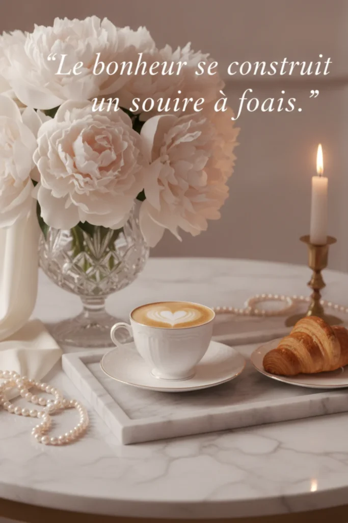 Le bonheur se construit un sourire à la fois.