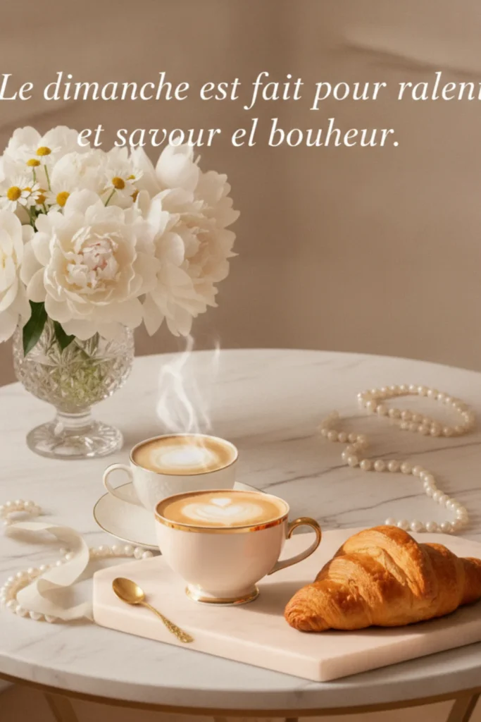 Le dimanche est fait pour ralentir et savourer le bonheur.