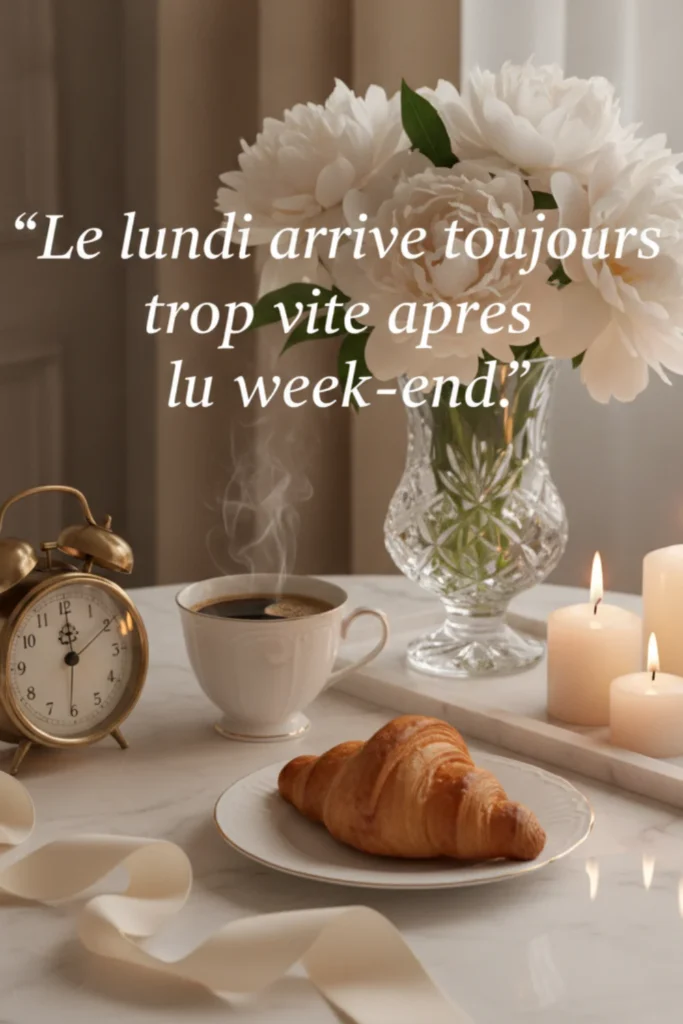 Le lundi arrive toujours trop vite après le week-end.