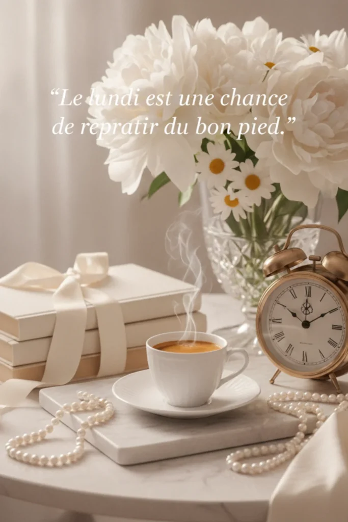 Le lundi est une chance de repartir du bon pied.