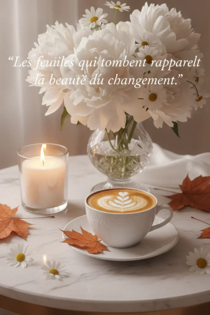 Les feuilles qui tombent rappellent la beauté du changement.