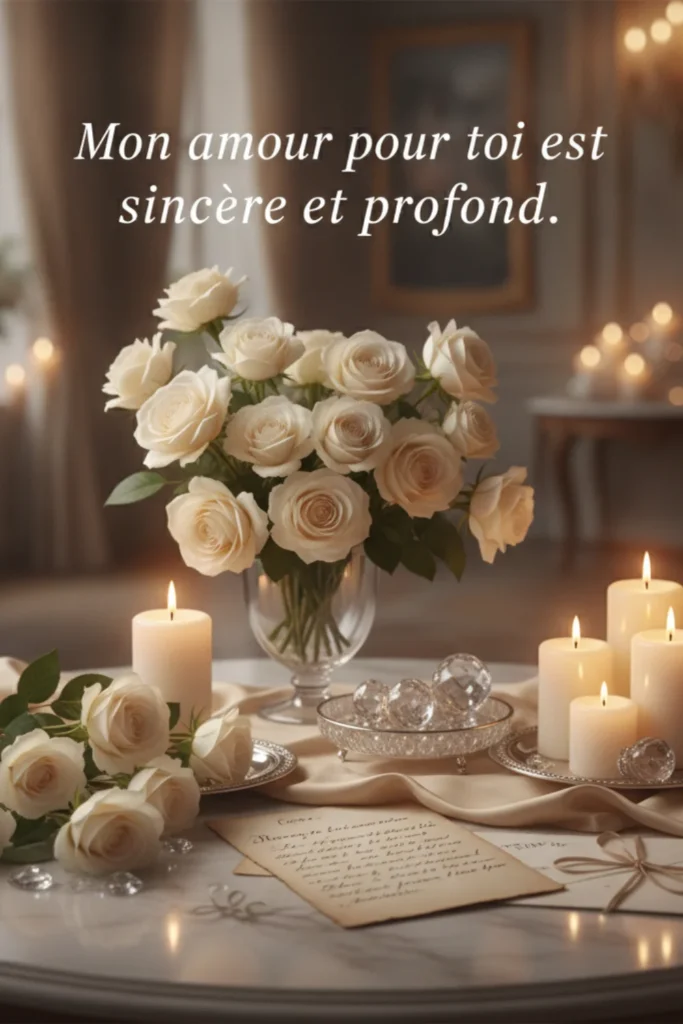 Mon amour pour toi est sincère et profond.