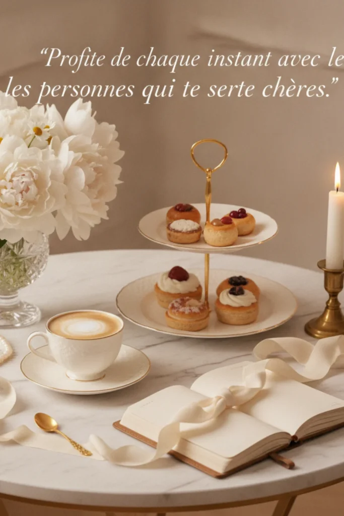 Profite de chaque instant avec les personnes qui te sont chères.