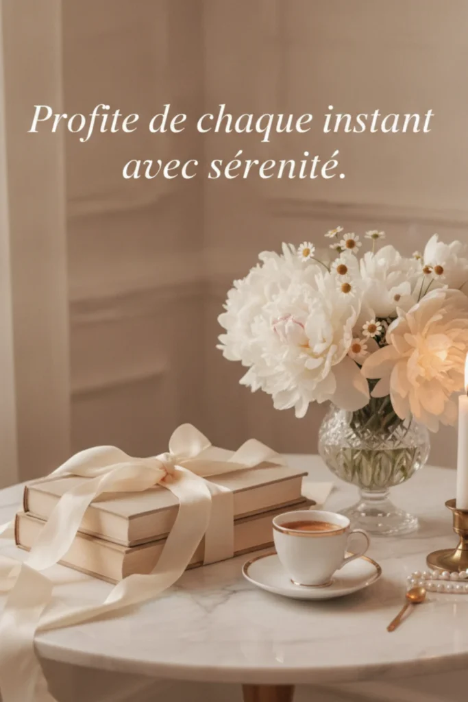 Profite de chaque instant avec sérénité.
