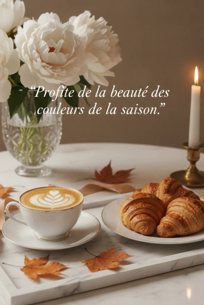 Profite de la beauté des couleurs de la saison.