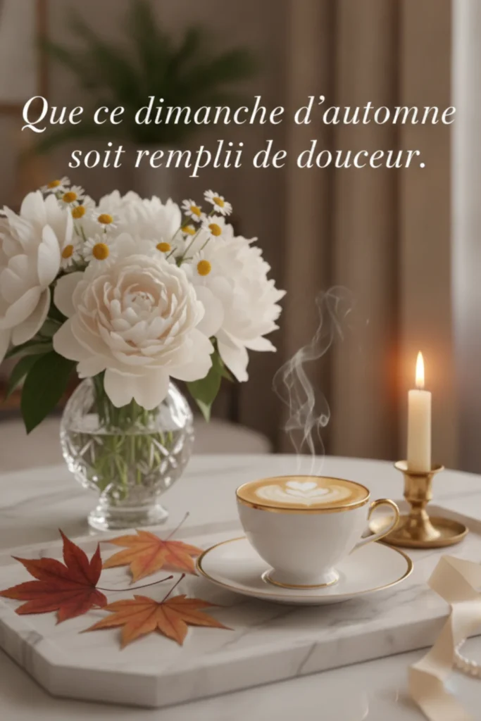 Que ce dimanche d’automne soit rempli de douceur.