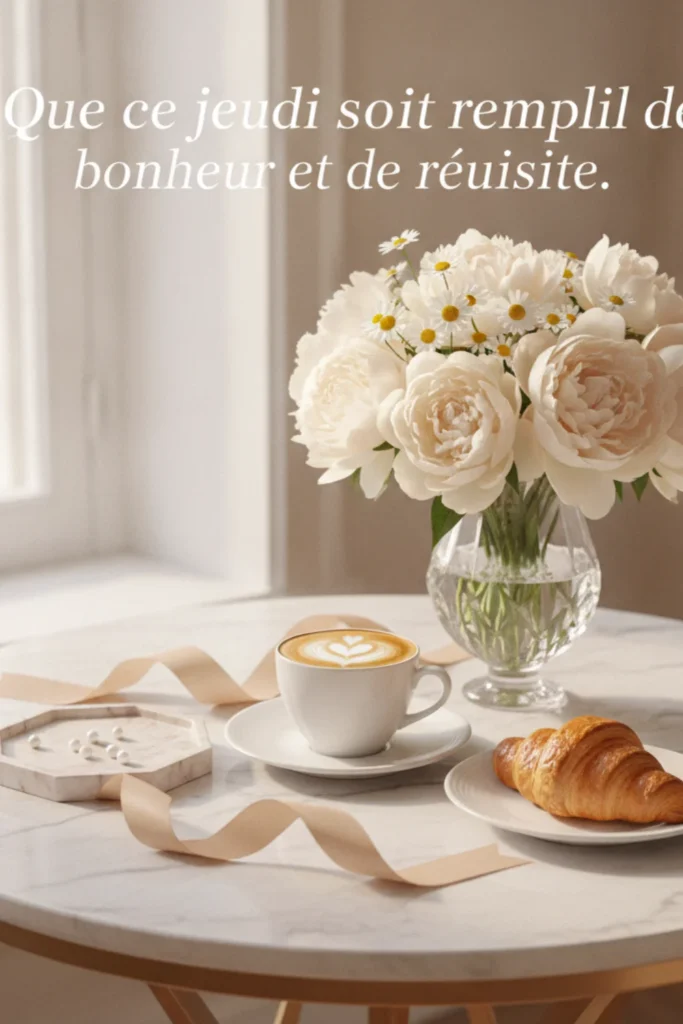 Que ce jeudi soit rempli de bonheur et de réussite.