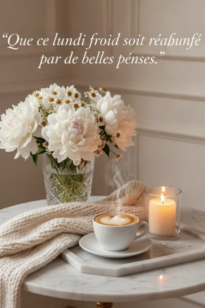 Que ce lundi froid soit réchauffé par de belles pensées.