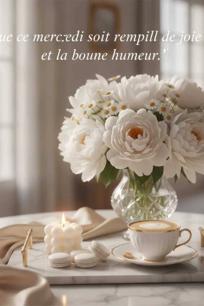 Que ce mercredi soit rempli de joie et de bonne humeur.