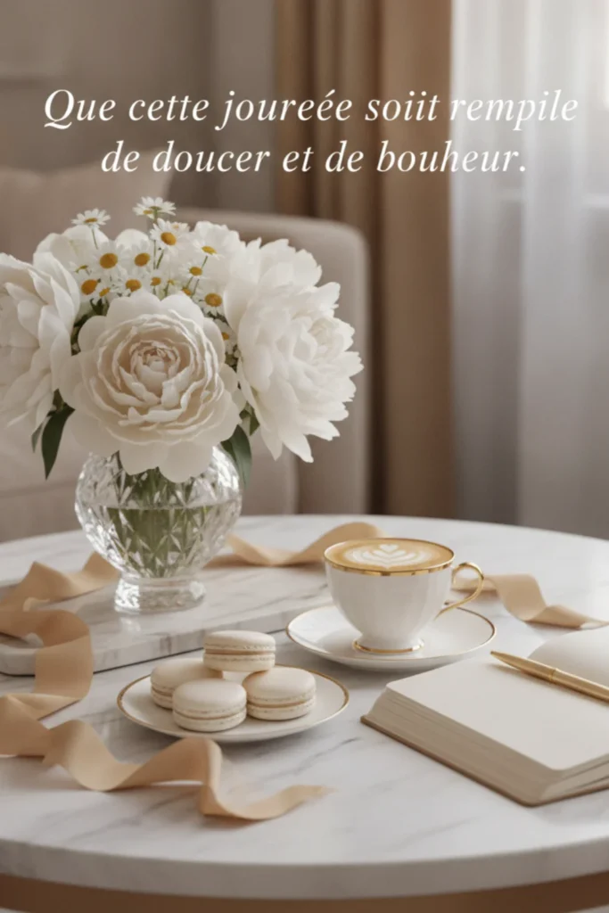 Que cette journée soit remplie de douceur et de bonheur.