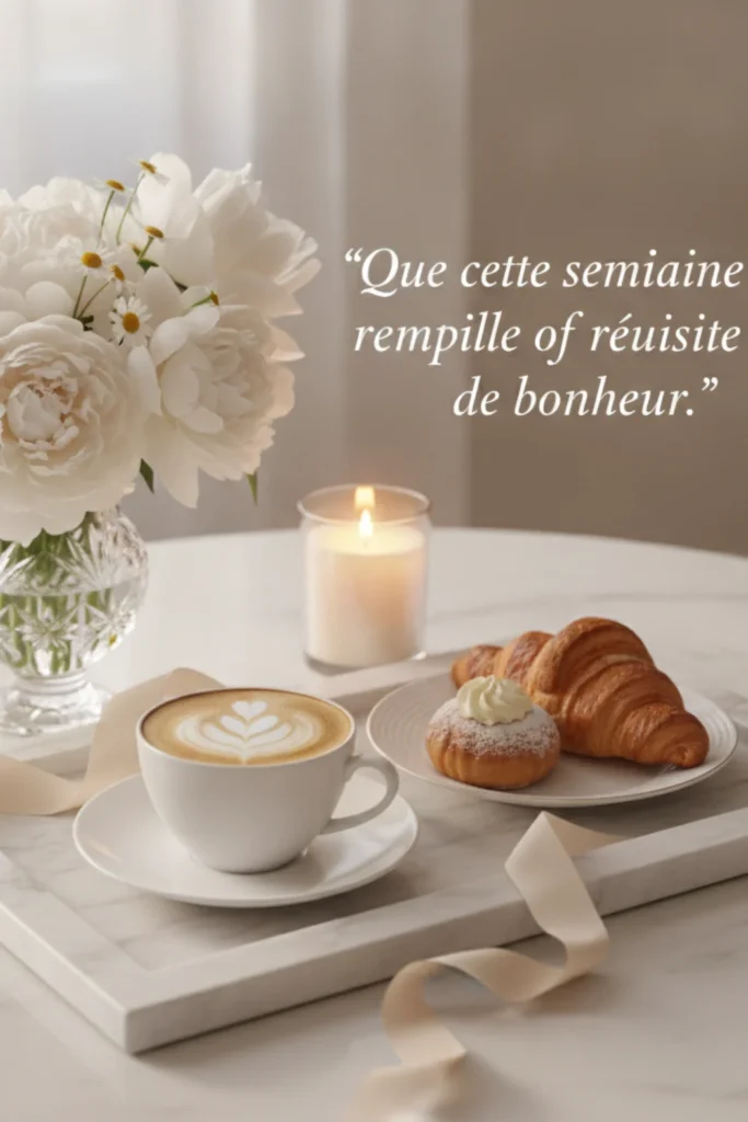 Que cette semaine soit remplie de réussite et de bonheur.