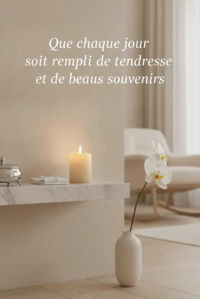 Que chaque jour soit rempli de tendresse et de beaux souvenirs