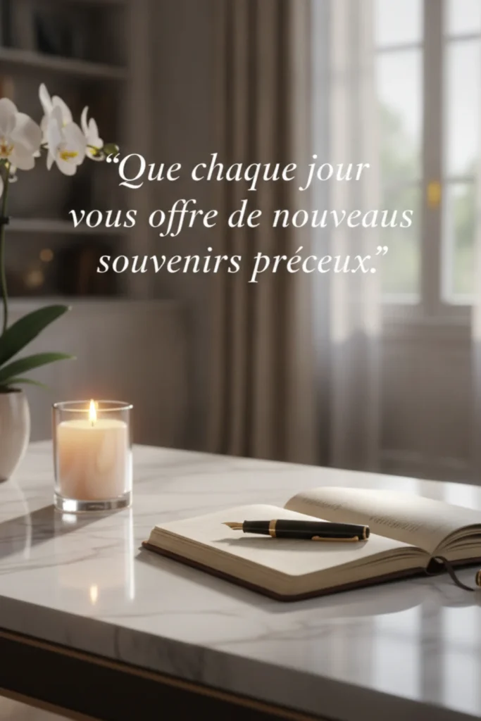 Que chaque jour vous offre de nouveaux souvenirs précieux