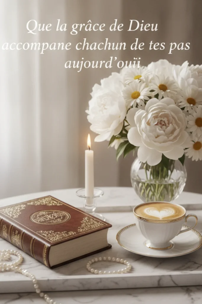 Que la grâce de Dieu accompagne chacun de tes pas aujourd’hui.