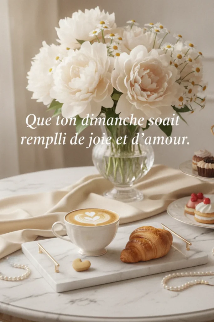 Que ton dimanche soit rempli de joie et d’amour.