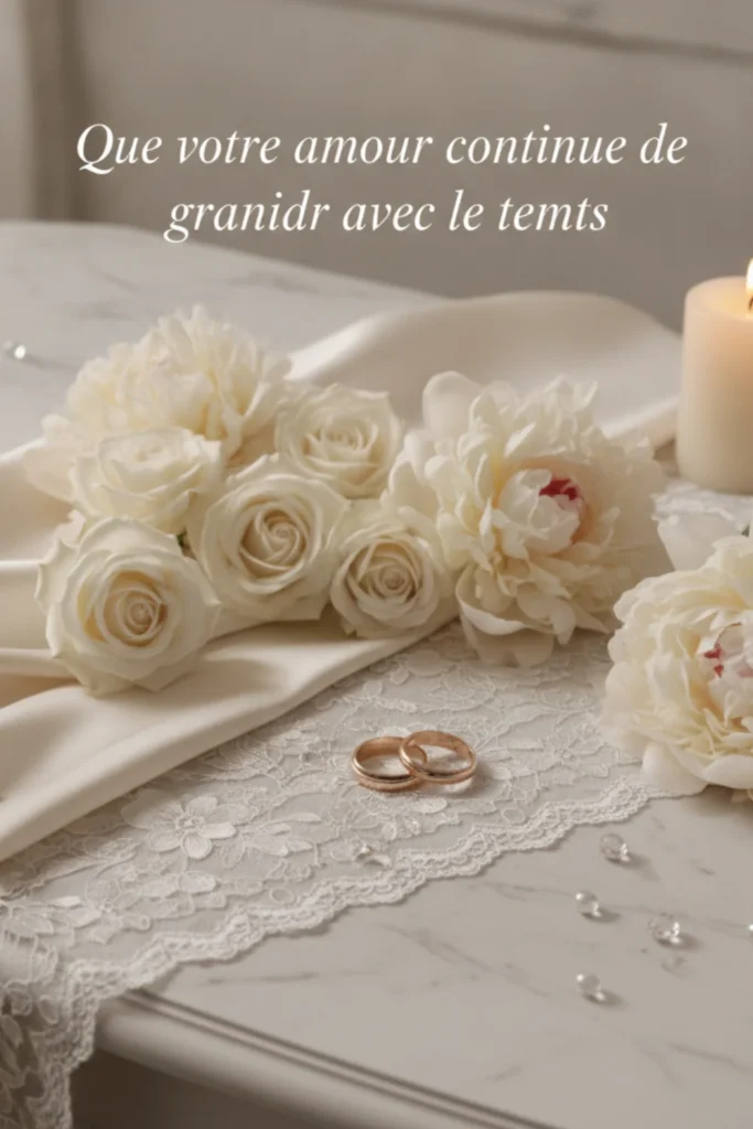 “Que votre amour continue de grandir avec le temps”