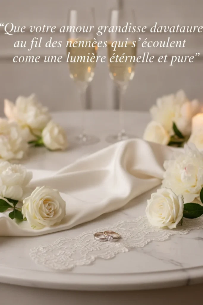 Que votre amour grandisse davantage au fil des années.