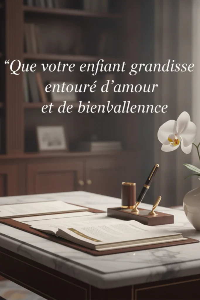 Que votre enfant grandisse entouré d’amour et de bienveillance