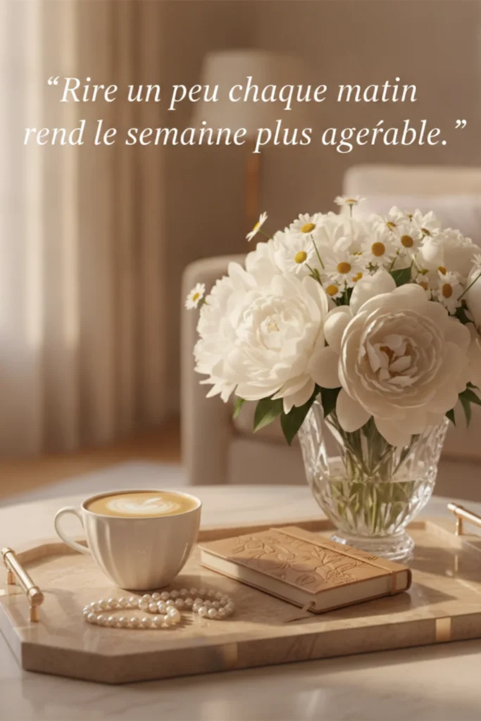 Rire un peu chaque matin rend la semaine plus agréable.
