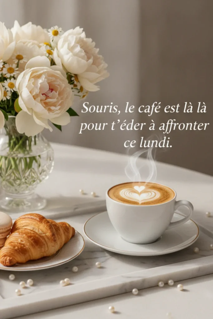 Souris, le café est là pour t’aider à affronter ce lundi.