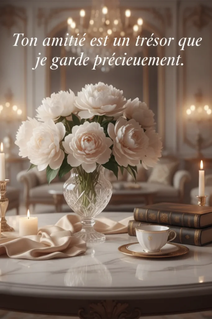 Ton amitié est un trésor que je garde précieusement.