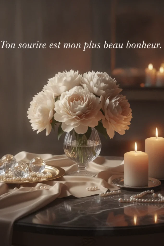 Ton sourire est mon plus beau bonheur.