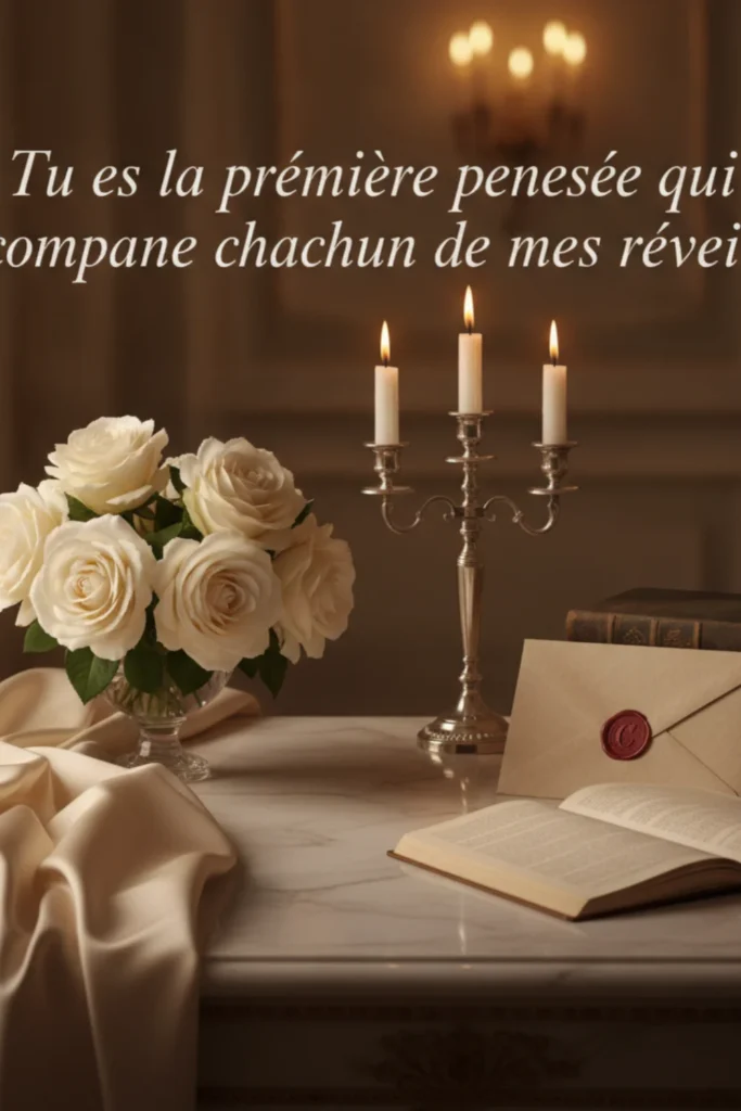 Tu es la première pensée qui accompagne chacun de mes réveils.