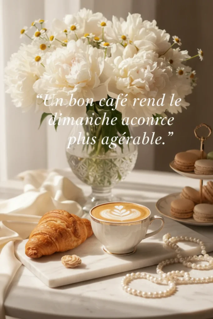 Un bon café rend le dimanche encore plus agréable.