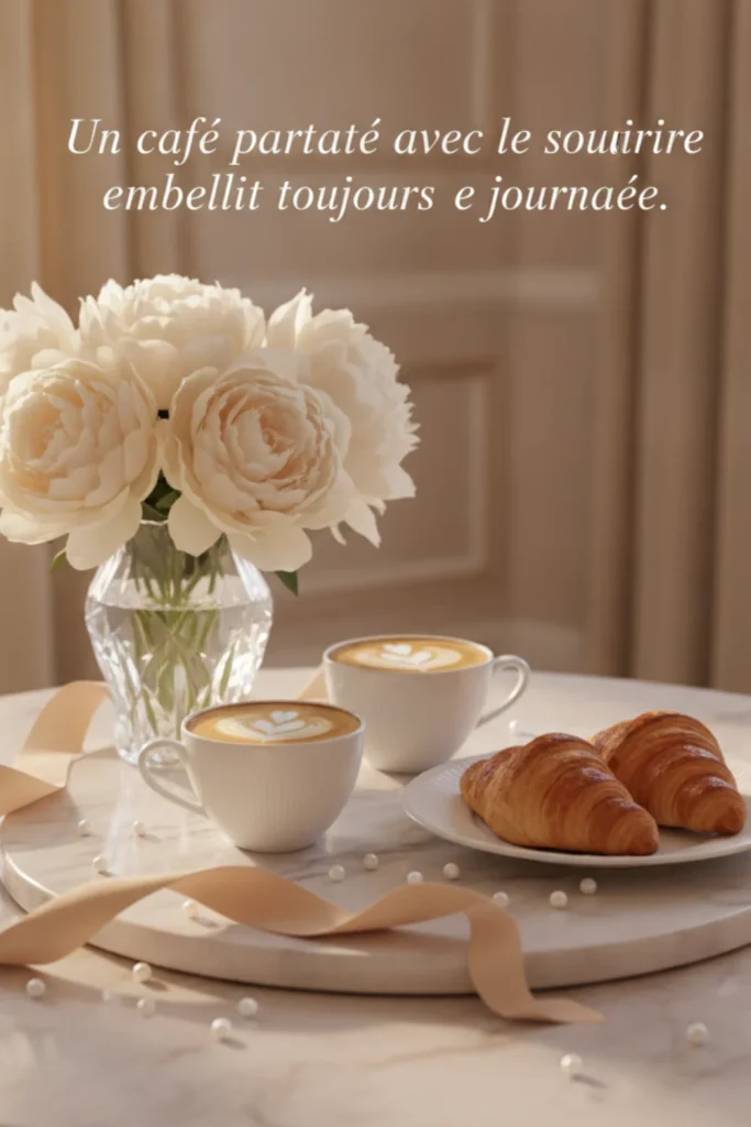 Un café partagé avec le sourire embellit toujours la journée.